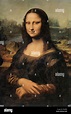 Portrait of Lisa del Giocondo (Mona Lisa) by Leonardo da Vinci Stock ...