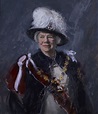 The Hon. Mary Churchill, Dame Mary Soames (1922 - 2014) in Garter Robes ...