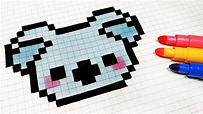 Handmade Pixel Art - How To Draw Kawaii Koala #pixelart #artanddrawing ...