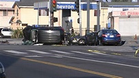 Multiple people injured in South L.A. four-vehicle crash - ABC7 Los Angeles