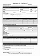 Blank Printable Applications For Employment