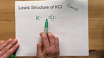 Draw the Lewis Structure of KCl (potassium chloride) - YouTube