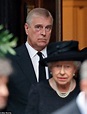 Prince Andrew attends Countess Mountbatten's funeral | Daily Mail Online