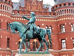 Equestrian statue of Magnus Stenbock in Helsingborg Sweden