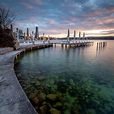Sunrise on the promenade with a view of … – License image – 71353514 ...