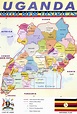 Large detailed administrative map of Uganda | Uganda | Africa ...