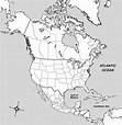 North America Blank Map, North America Atlas