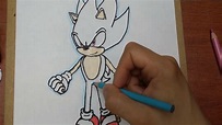 Cómo DIBUJAR y PINTAR a 😮HYPER SONIC😃/how to DRAW And PAINT HYPER SONIC ...