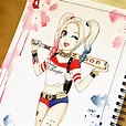 Dibujo Harley Quinn estilo anime por Roxanarte #harleyquinn #dibujo # ...