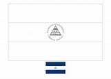 Nicaragua flag coloring page Flag Coloring Pages, Free Coloring Sheets ...