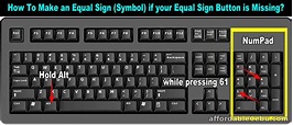 How to Type or Make Equal = Sign in Computer Keyboard - Computers ...