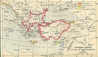 Maps of Ottoman Empire at fall of Constantinople 1453 - mapa.owje.com