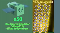 Bee Swarm Simulator 50 Level 20+ Gifted Tadpole Bees - YouTube