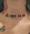 all eyes on me | Gangsta tattoos, 2pac tattoos, Neck tattoo