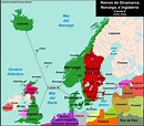 Reinos de Dinamarca, Noruega e Inglaterra de Canuto II (1.015 - 1.035 ...