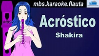Acróstico - Shakira Flauta Dulce Cover By MBS Tutorial Animado Con ...