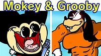 Friday Night Funkin' VS Mokey & Grooby + Cutscenes (FNF Mod) (Mickey ...