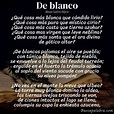 Poema De blanco de Manuel Gutiérrez Nájera - Análisis del poema