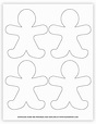Free Printable Gingerbread Man Template - Pjs and Paint