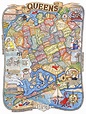 Queens New York Map Art Print 11 X 14 - Etsy