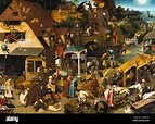 Pieter Bruegel the Elder The Dutch Proverbs Stock Photo - Alamy