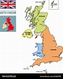 Political map united kingdom with regions Vector Image