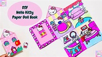 DIY Hello Kitty Paper Doll House Book /Hello Kitty Paper Quiet Book ...