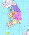 Mapa da Coreia do Sul - fatos interessantes e informações sobre o país