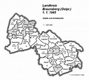 Karten: Landkreis Braunsberg (Ostpr.) 1. 1. 1945 - Städte und Amtsbezirke