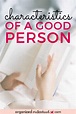 Good Characteristics of a Person