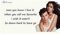 Shawn Mendes, Camila Cabello - Senorita (Lyrics) - YouTube