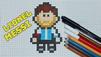 Cómo Hacer un Dibujo Pixelado de LIONEL MESSI | Pixel Art Paso a Paso ...