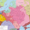 Mapa Polski za panowania Władysława II Jagiełły (1386 - 1434) (aut ...