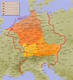 The Germanic-speaking area of the Holy Roman Empire around AD 962 ...