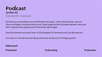 Was ist ein Podcast? Podcast Definition -Podcast auf deutsch