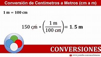 CONVERSIÓN de Centímetros a Metros (cm a m) - YouTube