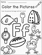 Letter F Worksheet For Preschool