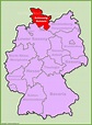 Schleswig-Holstein location on the Germany map - Ontheworldmap.com