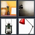 4 Pics 1 Word Answer for Light, Bulb, Lantern, Desk | Heavy.com