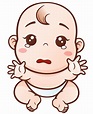 Dibujos animados bebé llorando | Vector Premium