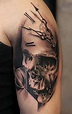 40 Diseños interesantes del tatuaje del cráneo para usted » Tatuaje Club