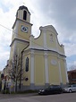Feuerbach, neobarocke Maria Himmelfahrt Kirche, erbaut von 1990 bis 1997, Architekt Bernhard ...
