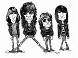 The Ramones Drawing by Mike Scott