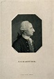 Abraham Gotthelf Kaestner. Stipple engraving by F. W. Bollinger after J ...