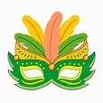 Máscara De Carnaval Verde Hermosa PNG ,dibujos Máscara, Mascarilla De ...