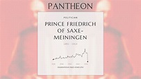 Prince Friedrich of Saxe-Meiningen Biography | Pantheon