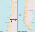 Santiago location on the Chile map - Ontheworldmap.com