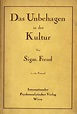 Psychologie; Sigmund Freud - Das Unbehagen in der Kultur - 1930 - Catawiki