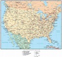 Map Of Usa With Cities And Towns – Topographic Map of Usa with States