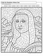 Mona Lisa Color By Number Printable